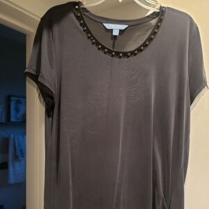 Simply Vera Vera Wang jeweled collar blouse Size Large 😍